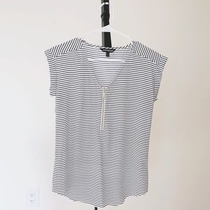 Express Striped Tee with Gold Hardware